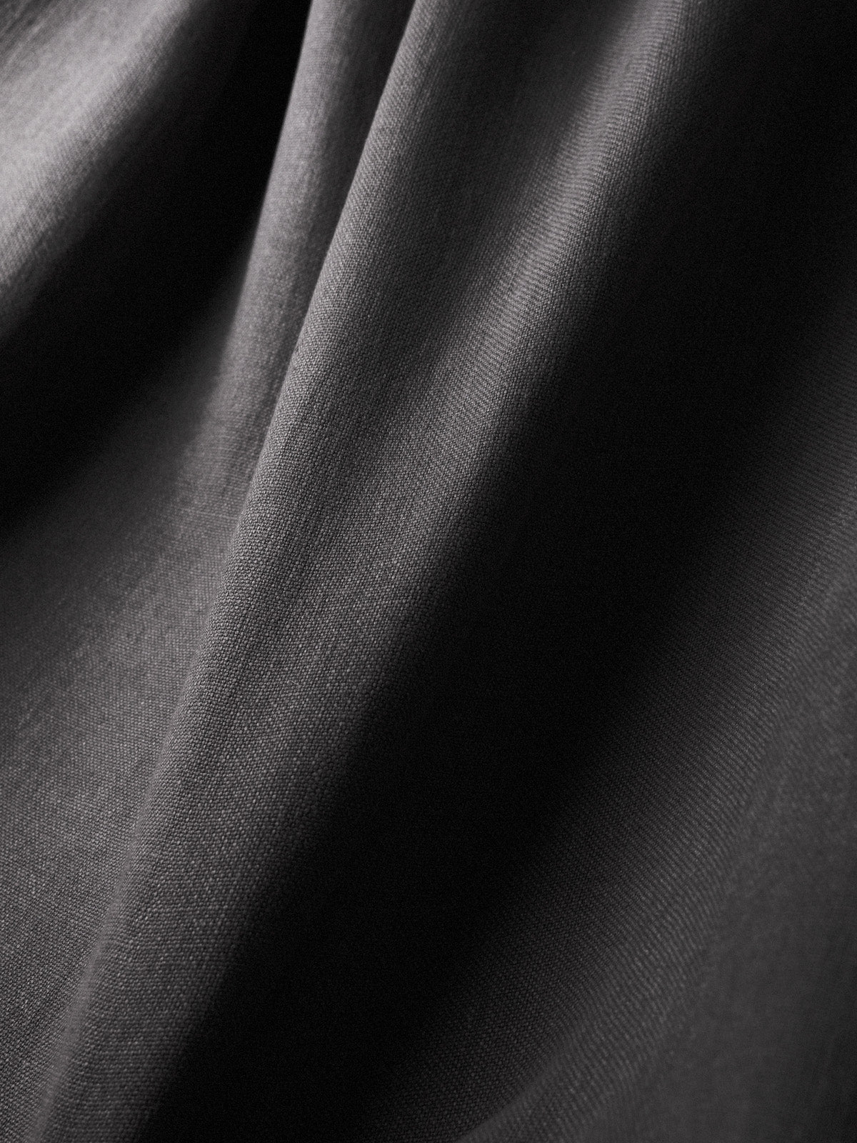 Fabric Sample Pure Linen Dark Charcoal