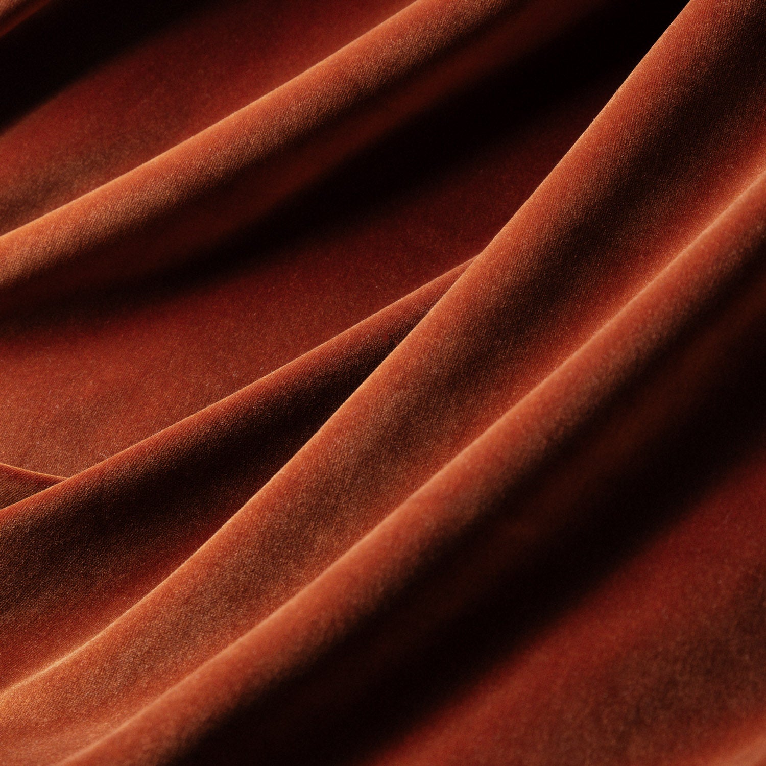 Fabric Sample Soft Matte Velvet Rust Orange