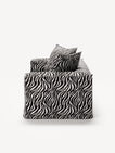 NOMAD - 2 Seat - Chenille Jacquard Zebra Black White