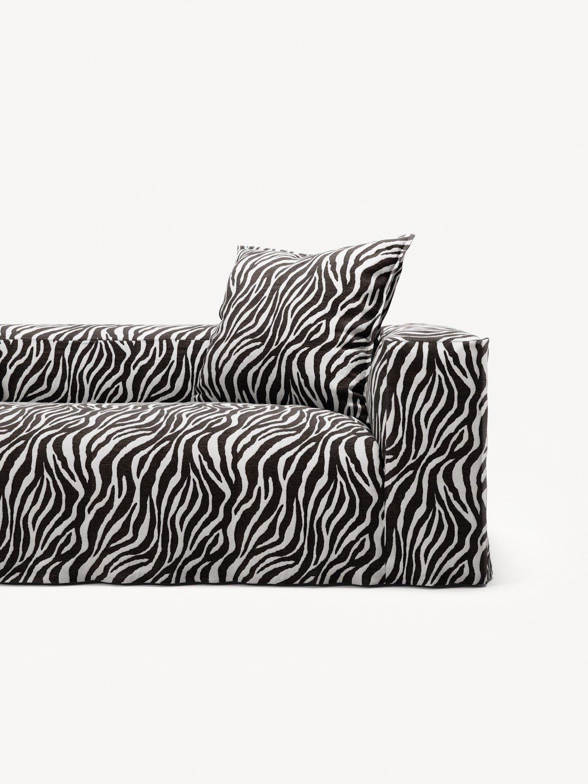 NOMAD - 2 Seat - Chenille Jacquard Zebra Black White