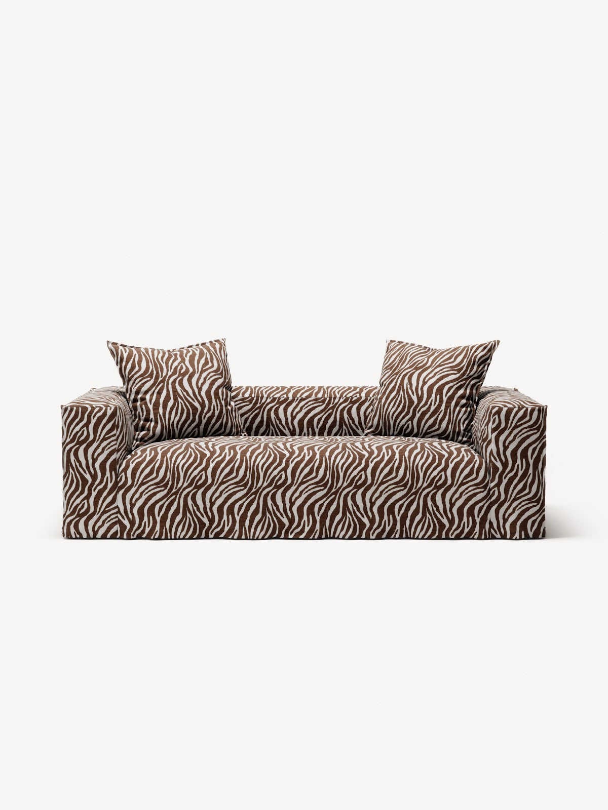 NOMAD - 2 Seat - Chenille Jacquard Zebra Brown White