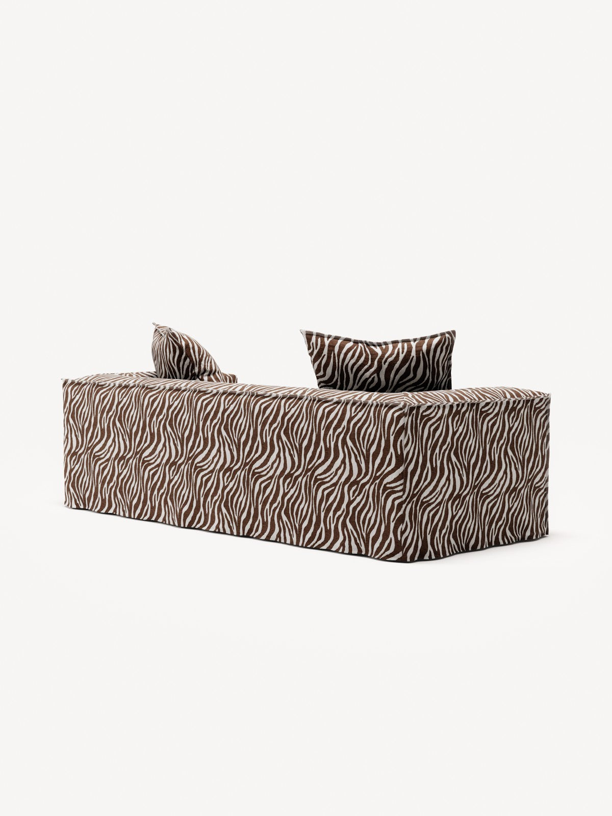 NOMAD - 2 Seat - Chenille Jacquard Zebra Brown White
