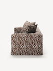 NOMAD - 2 Seat - Chenille Jacquard Zebra Brown White