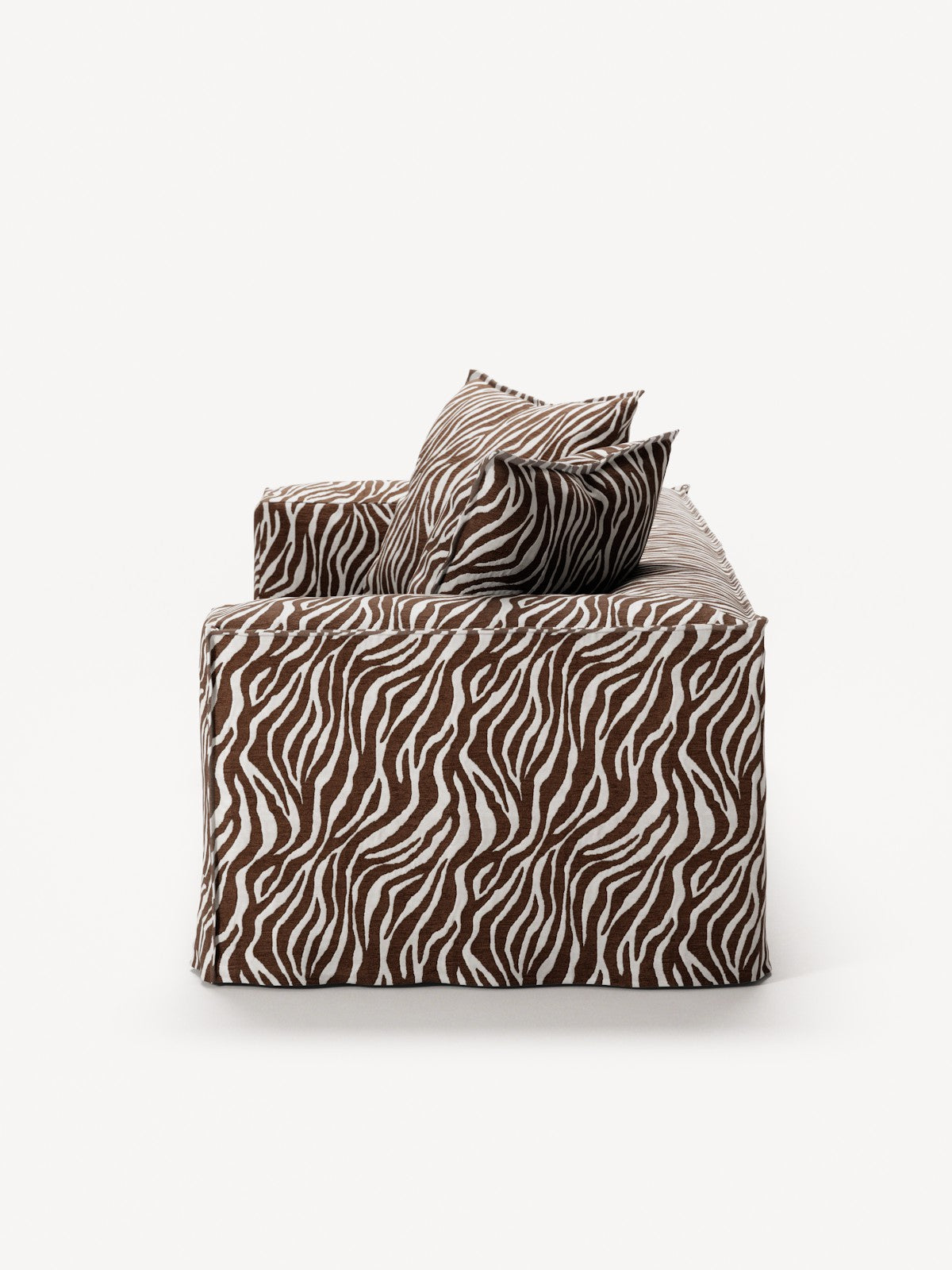 NOMAD - 2 Seat - Chenille Jacquard Zebra Brown White