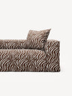 NOMAD - 2 Seat - Chenille Jacquard Zebra Brown White