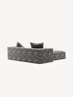 NOMAD - 2 Seater with Pouf - Chenille Jacquard Zebra Black White