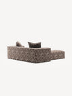 NOMAD - 2 Seater with Pouf - Chenille Jacquard Zebra Brown White
