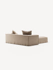 NOMAD - 2 Seater with Pouf - Brushed Cotton Sandy Beige