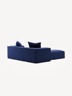 NOMAD - 2 Seater with Pouf - Brushed Cotton Dark Blue
