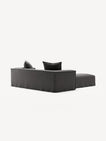 NOMAD - 2 Seater with Pouf - Brushed Cotton Dark Gray
