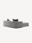 NOMAD - 2 Seater with Pouf - Brushed Cotton Light Gray