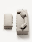 NOMAD - 2 Seater with Pouf - Pure Linen Off-White