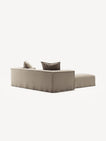 NOMAD - 2 Seater with Pouf - Pure Linen Sandy Beige
