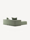 NOMAD - 2 Seater with Pouf - Pure Linen Vivid Green