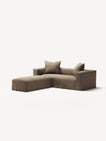 NOMAD - 2 Seater with Pouf - Pure Linen Natural