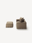 NOMAD - 2 Seater with Pouf - Pure Linen Natural