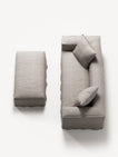 NOMAD - 2 Seater with Pouf - Textured Blend Beige