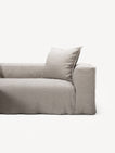 NOMAD - 2 Seater with Pouf - Textured Blend Beige