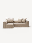 NOMAD - 3 Seater with Chaise Lounge - Left - Brushed Cotton Sandy Beige