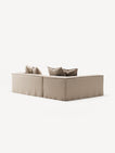 NOMAD - 3 Seater with Chaise Lounge - Left - Brushed Cotton Sandy Beige