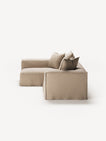 NOMAD - 3 Seater with Chaise Lounge - Left - Brushed Cotton Sandy Beige