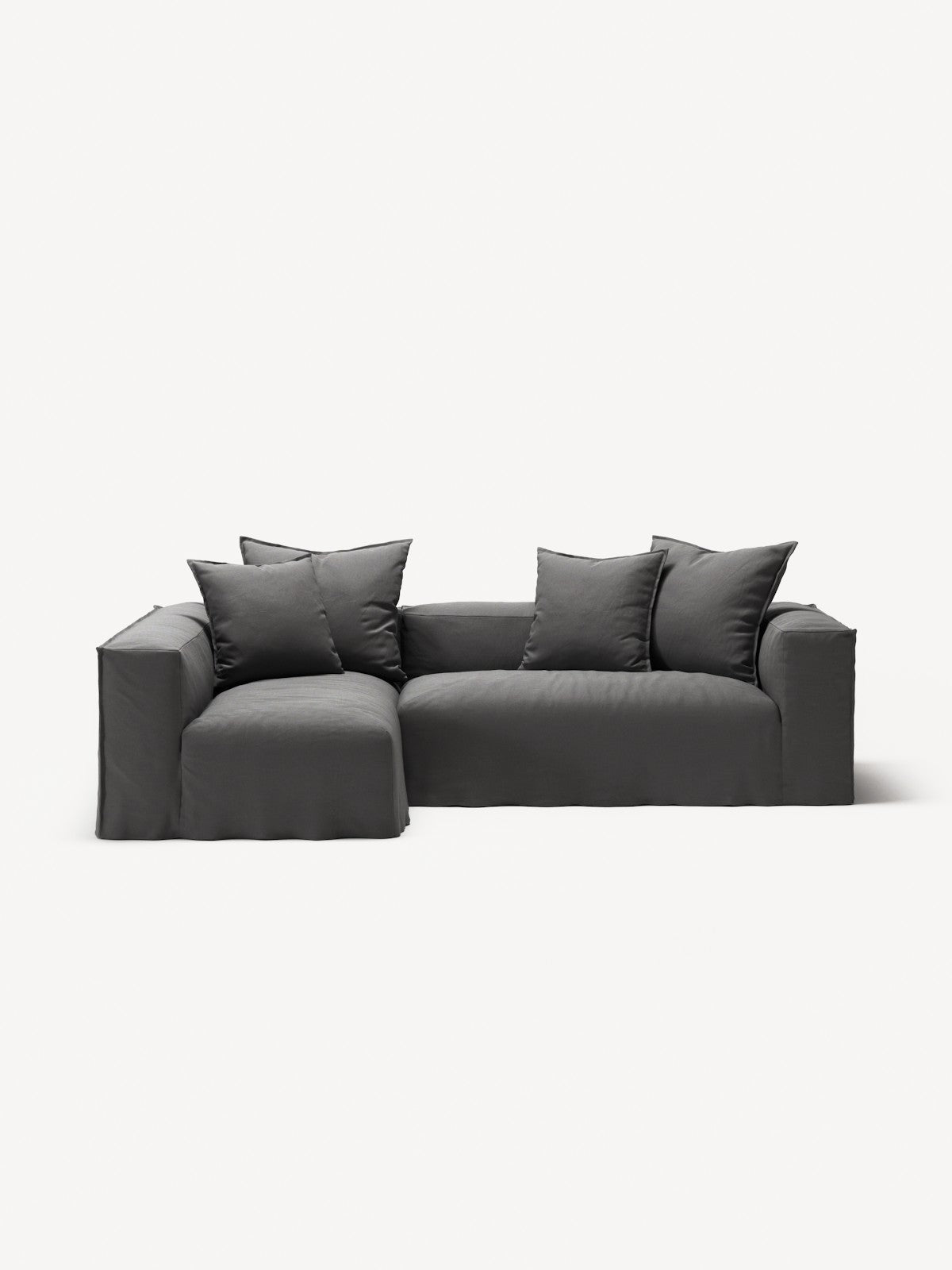 NOMAD - 3 Seater with Chaise Lounge - Left - Brushed Cotton Dark Gray