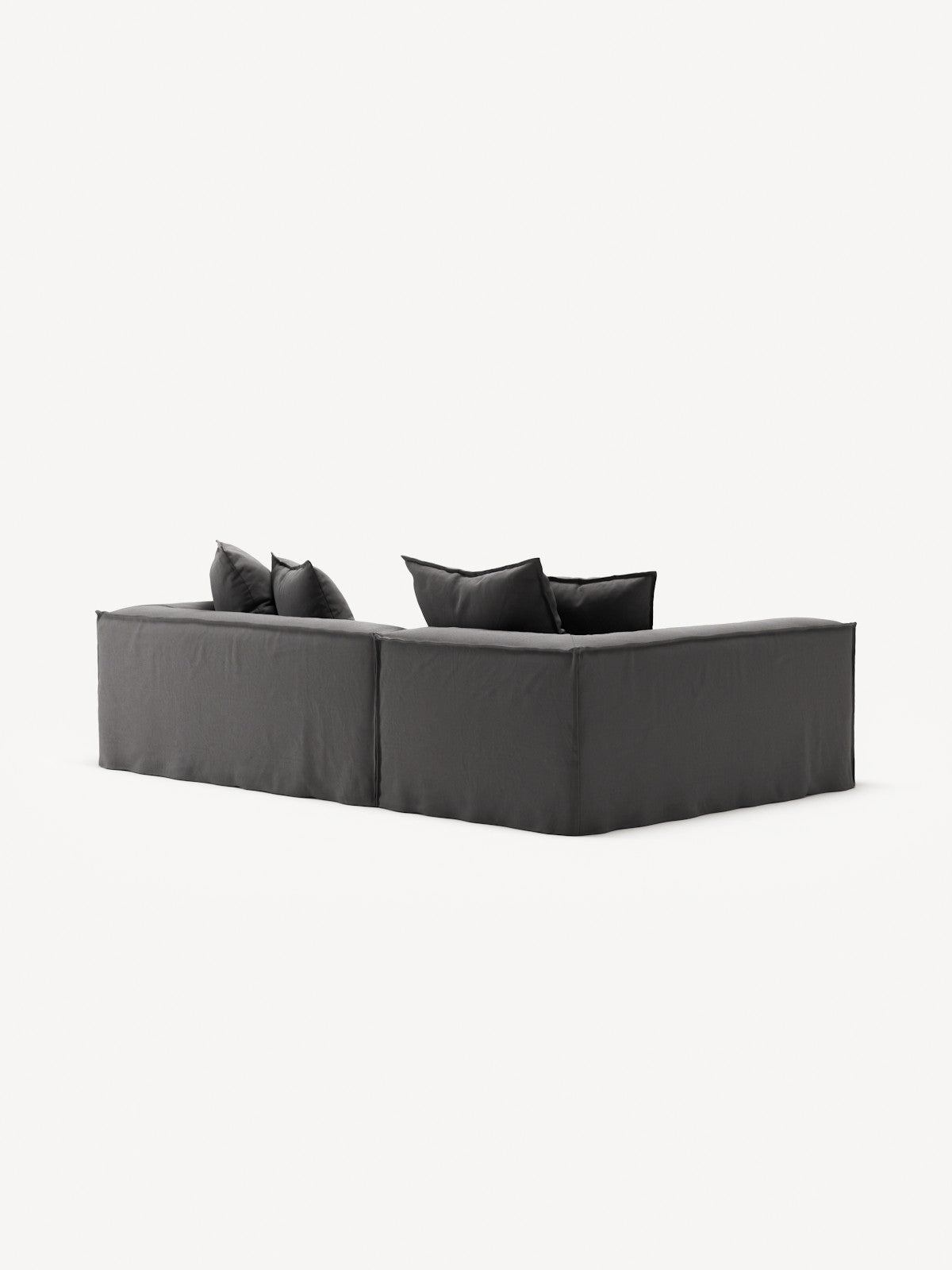 NOMAD - 3 Seater with Chaise Lounge - Left - Brushed Cotton Dark Gray