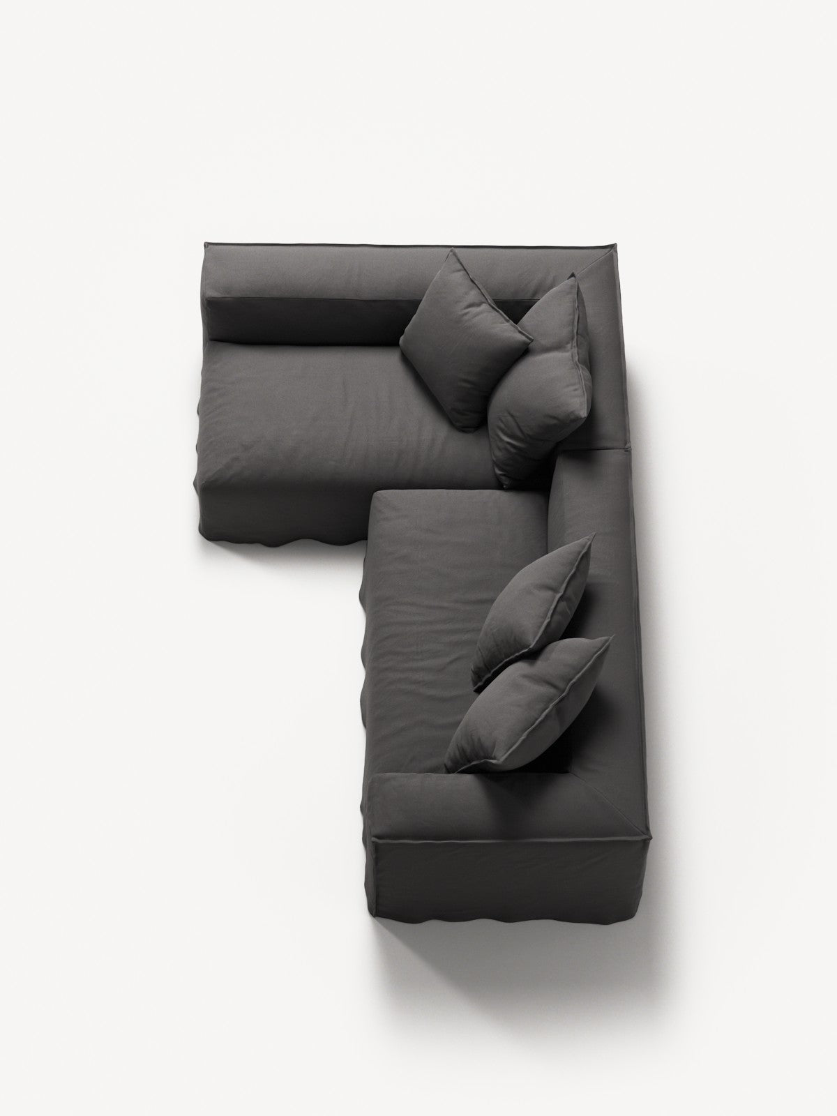 NOMAD - 3 Seater with Chaise Lounge - Left - Brushed Cotton Dark Gray