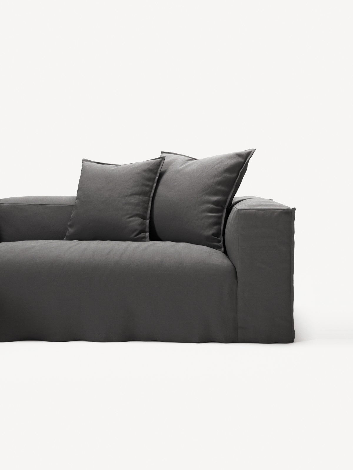 NOMAD - 3 Seater with Chaise Lounge - Left - Brushed Cotton Dark Gray