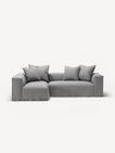 NOMAD - 3 Seater with Chaise Lounge - Left - Brushed Cotton Light Gray