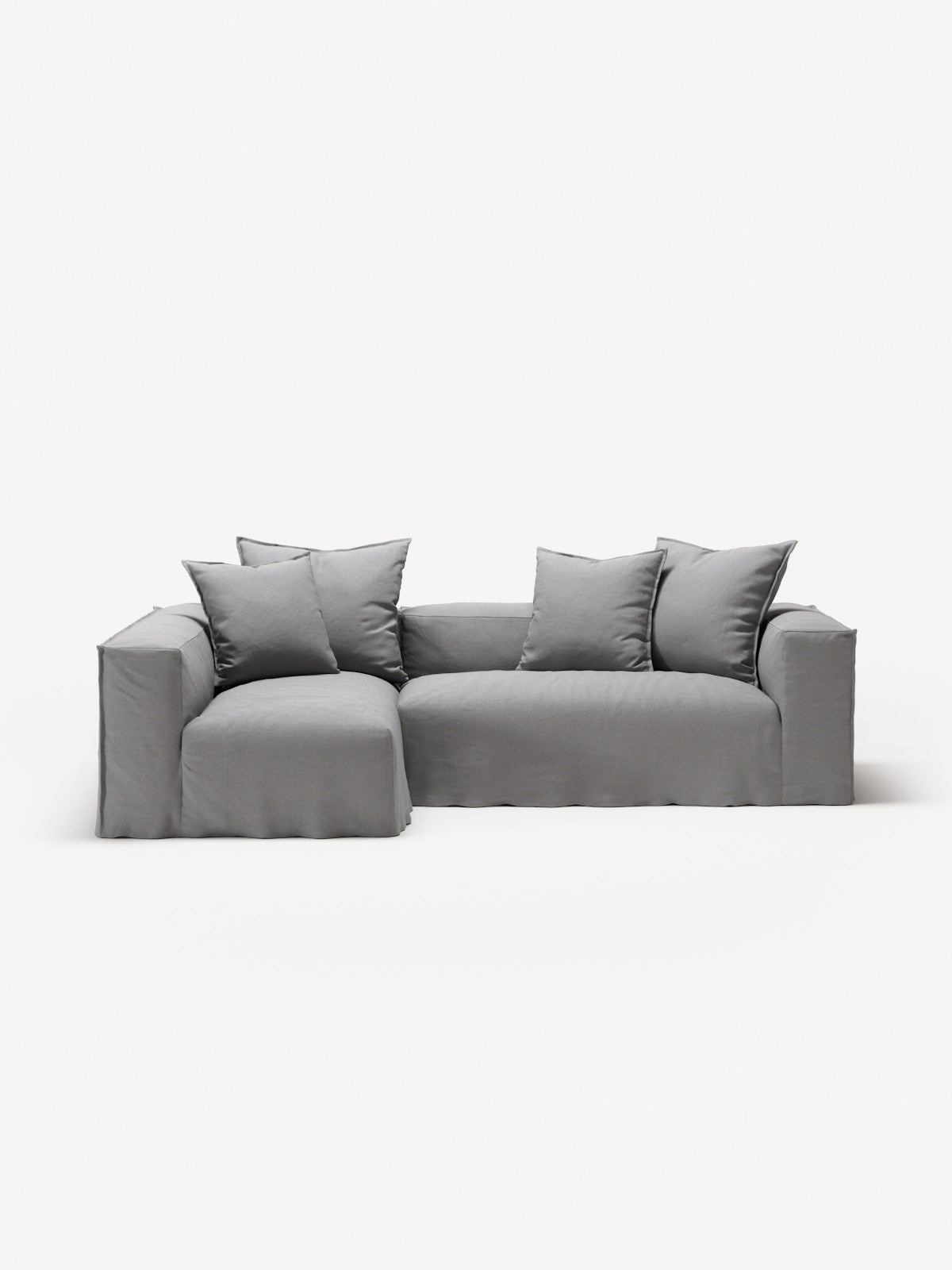 NOMAD - 3 Seater with Chaise Lounge - Left - Brushed Cotton Light Gray