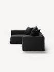 NOMAD - 3 Seater with Chaise Lounge - Left - Pure Linen Dark Charcoal