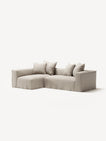 NOMAD - 3 Seater with Chaise Lounge - Left - Pure Linen Off-White
