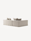 NOMAD - 3 Seater with Chaise Lounge - Left - Pure Linen Off-White