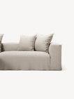 NOMAD - 3 Seater with Chaise Lounge - Left - Pure Linen Off-White