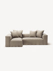 NOMAD - 3 Seater with Chaise Lounge - Left - Pure Linen Sandy Beige