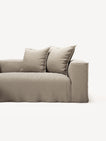 NOMAD - 3 Seater with Chaise Lounge - Left - Pure Linen Sandy Beige