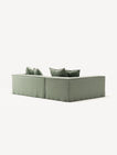 NOMAD - 3 Seater with Chaise Lounge - Left - Pure Linen Vivid Green