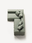 NOMAD - 3 Seater with Chaise Lounge - Left - Pure Linen Vivid Green