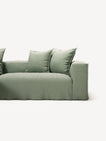 NOMAD - 3 Seater with Chaise Lounge - Left - Pure Linen Vivid Green
