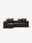NOMAD - 3 Seater with Chaise Lounge - Left - Pure Linen Truffle Brown