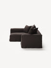 NOMAD - 3 Seater with Chaise Lounge - Left - Pure Linen Truffle Brown