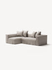 NOMAD - 3 Seater with Chaise Lounge - Left - Textured Blend Beige