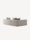 NOMAD - 3 Seater with Chaise Lounge - Left - Textured Blend Beige