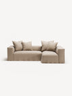 NOMAD - 3 Seater with Chaise Lounge - Right - Brushed Cotton Sandy Beige