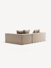NOMAD - 3 Seater with Chaise Lounge - Right - Brushed Cotton Sandy Beige