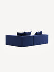 NOMAD - 3 Seater with Chaise Lounge - Right - Brushed Cotton Dark Blue