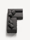 NOMAD - 3 Seater with Chaise Lounge - Right - Brushed Cotton Dark Gray
