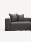 NOMAD - 3 Seater with Chaise Lounge - Right - Brushed Cotton Dark Gray