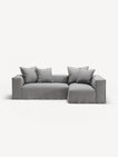 NOMAD - 3 Seater with Chaise Lounge - Right - Brushed Cotton Light Gray